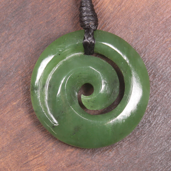 Koru carved from Hapopo Pounamu - NZ Greenstone