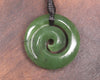 Koru carved from Hapopo Pounamu - NZ Greenstone
