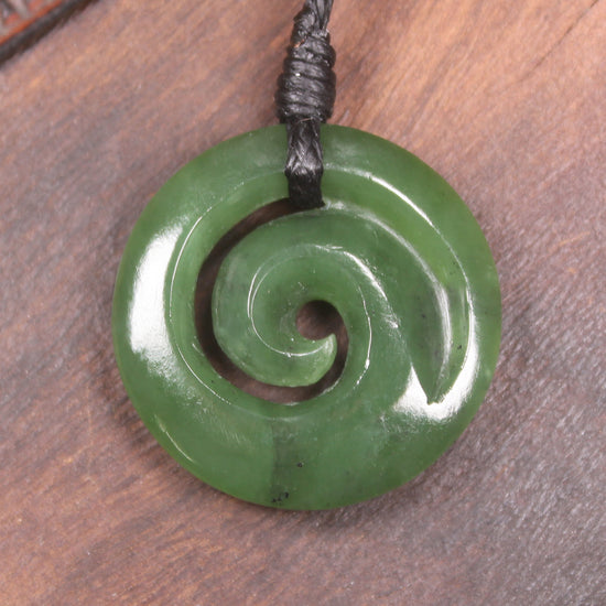Koru carved from Hapopo Pounamu - NZ Greenstone
