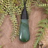 Roimata or Teardop carved from Hapopo Pounamu - NZ Greenstone