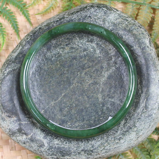 Bangle carved from Hapopo Pounamu - NZ Greenstone