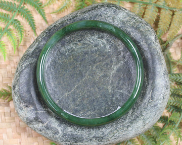 Bangle carved from Hapopo Pounamu - NZ Greenstone