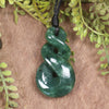 Twist carved from Kawakawa Pounamu - NZ Greenstone