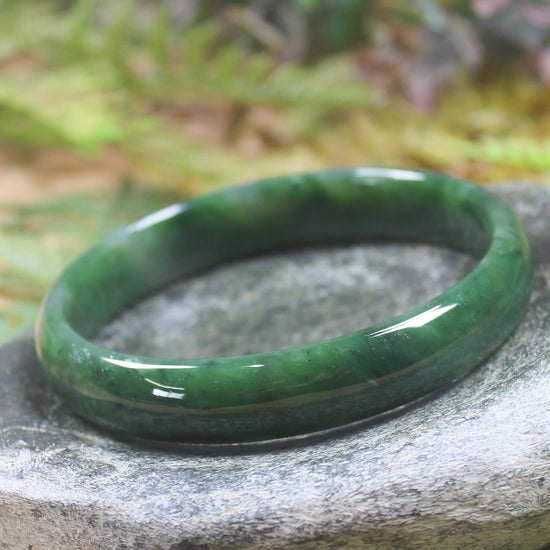 Bangle carved from Hapopo Pounamu - NZ Greenstone