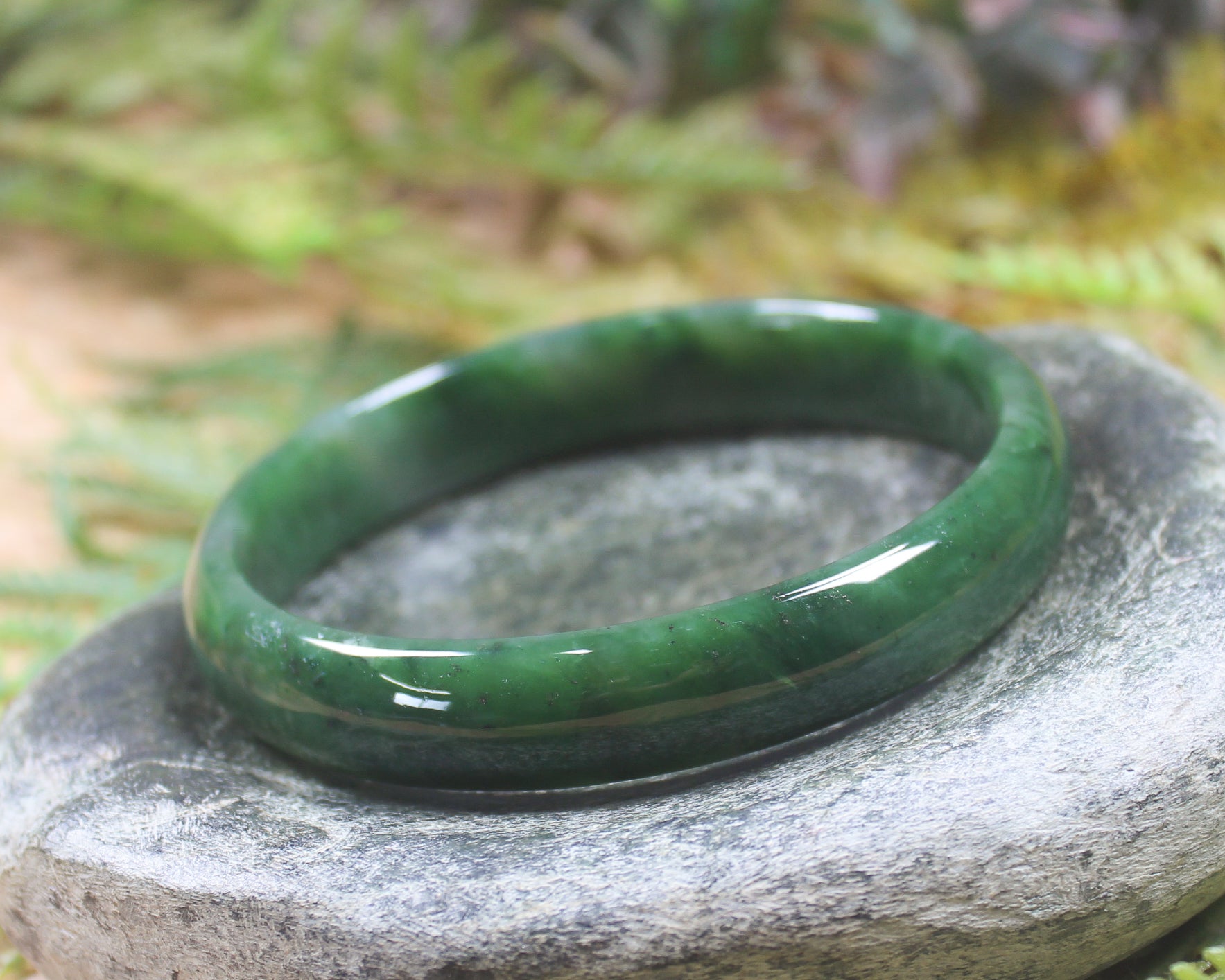 Bangle carved from Hapopo Pounamu - NZ Greenstone