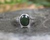 Sterling Silver Kawakawa Pounamu Ring - NZ Greenstone