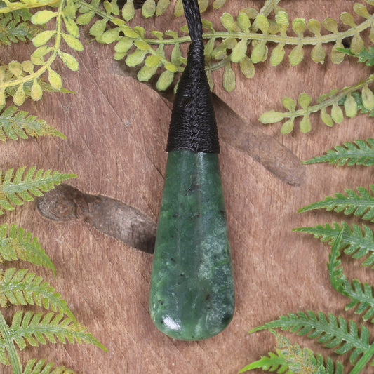 Kawakawa Pounamu Roimata Pendant - NZ Greenstone