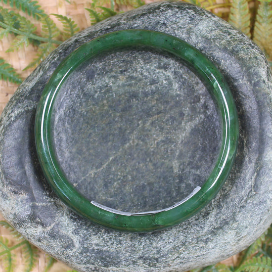 Bangle carved from Hapopo Pounamu - NZ Greenstone