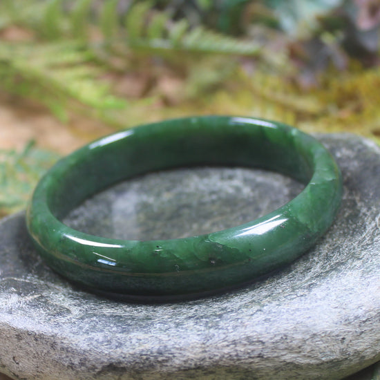 Bangle carved from Hapopo Pounamu - NZ Greenstone