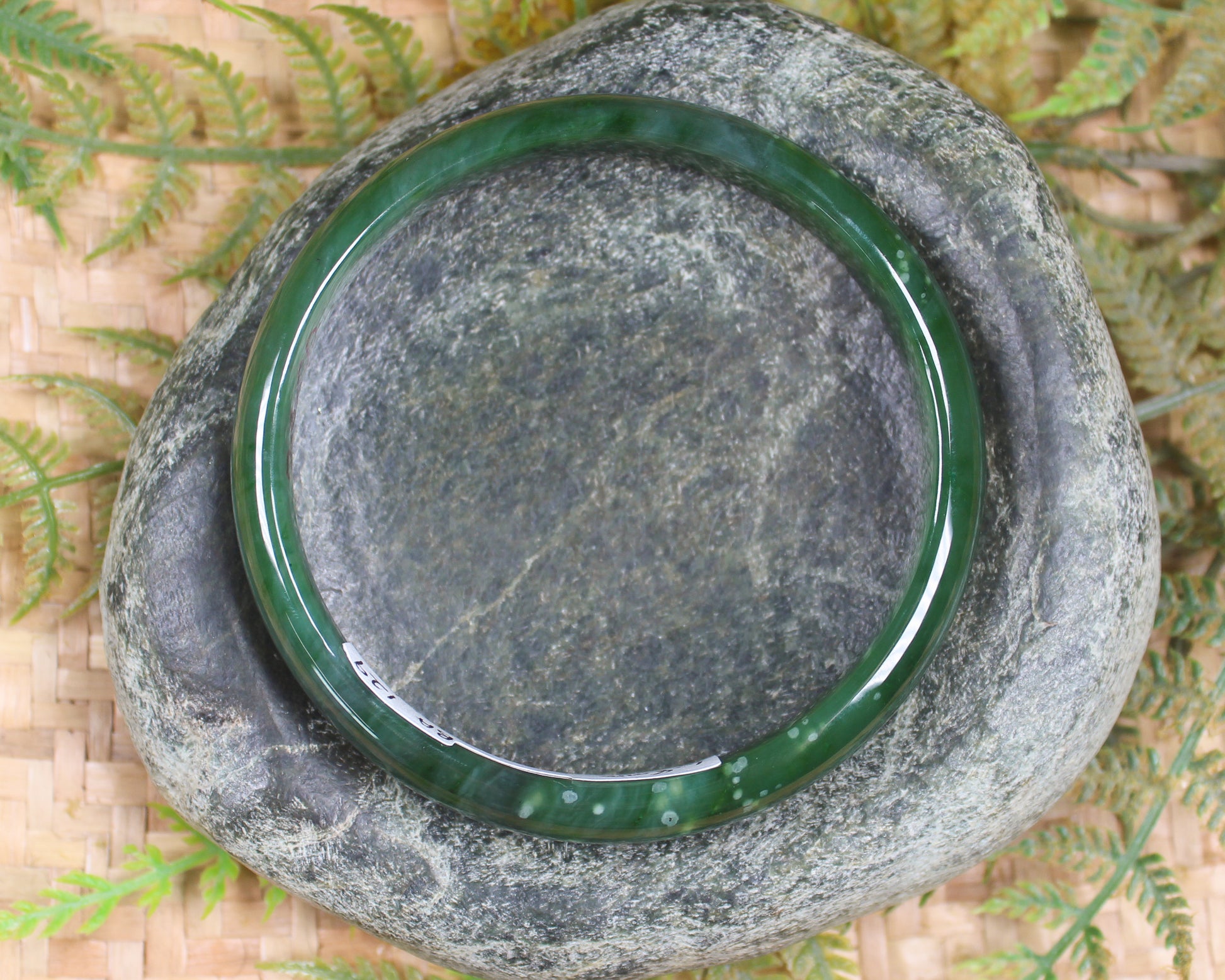 Bangle carved from Kawakawa Pounamu - NZ Greenstone