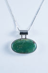 Australian Chrysoprase Sterling Silver Pendant (S130)