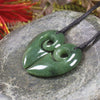 Koru Heart pendant carved from Hapopo Pounamu - NZ Greenstone