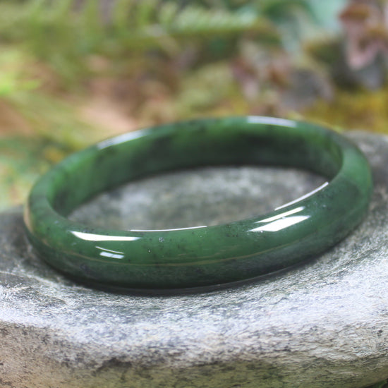 Bangle carved from Hapopo Pounamu - NZ Greenstone