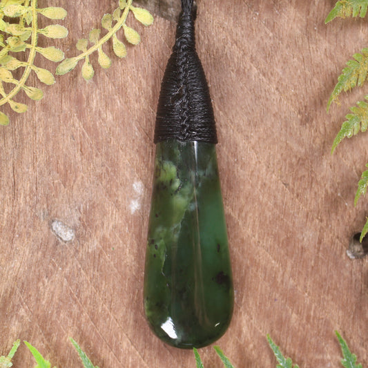 Kawakawa Pounamu Roimata Pendant - NZ Greenstone