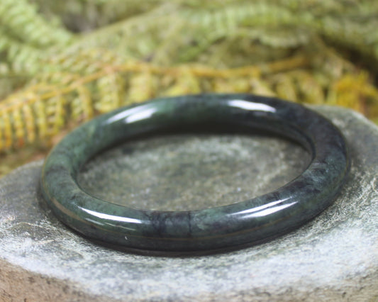 Bangle carved from Rimu Pounamu - NZ Greenstone