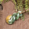 Twist or Pikorua carved from Flower Jade Pounamu - NZ Greenstone