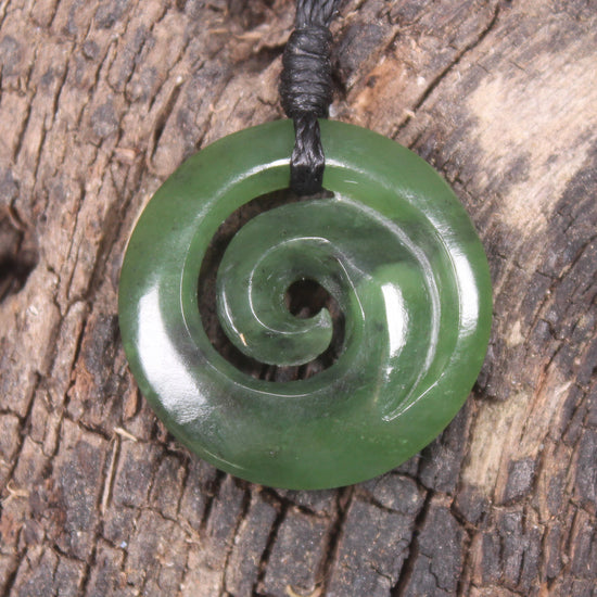 Koru carved from Hapopo Pounamu - NZ Greenstone
