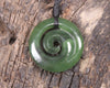 Koru carved from Hapopo Pounamu - NZ Greenstone