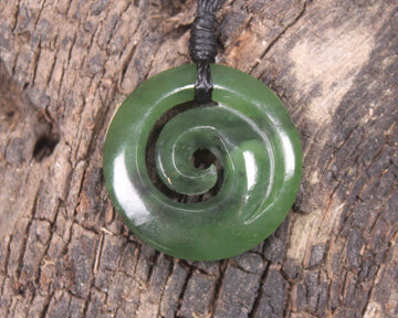Koru carved from Hapopo Pounamu - NZ Greenstone