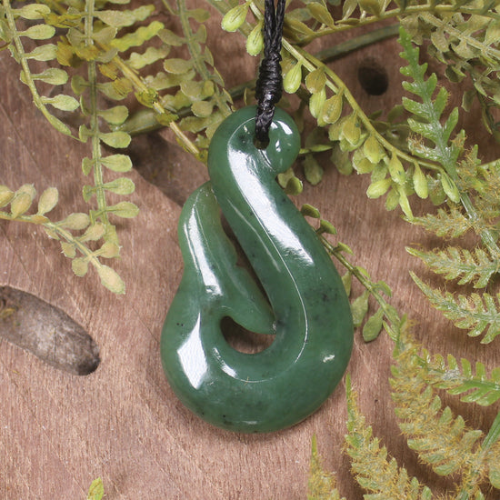 Whale Tail carved from Hapopo Pounamu - NZ Greenstone