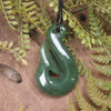 Whale Tail carved from Hapopo Pounamu - NZ Greenstone