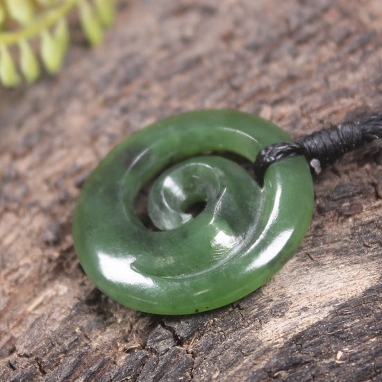 Koru carved from Hapopo Pounamu - NZ Greenstone