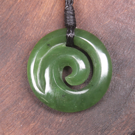 Koru carved from Hapopo Pounamu - NZ Greenstone