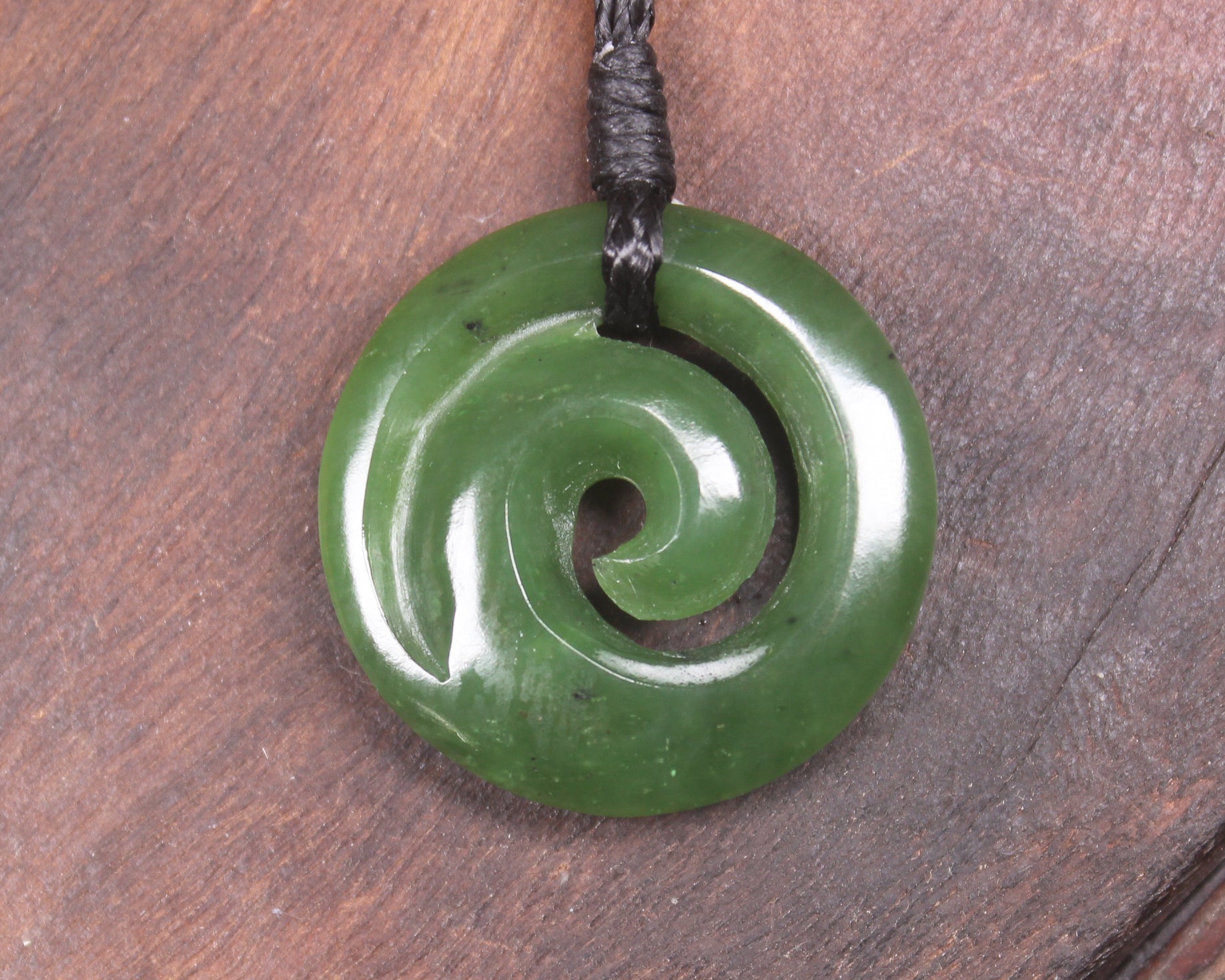 Koru carved from Hapopo Pounamu - NZ Greenstone