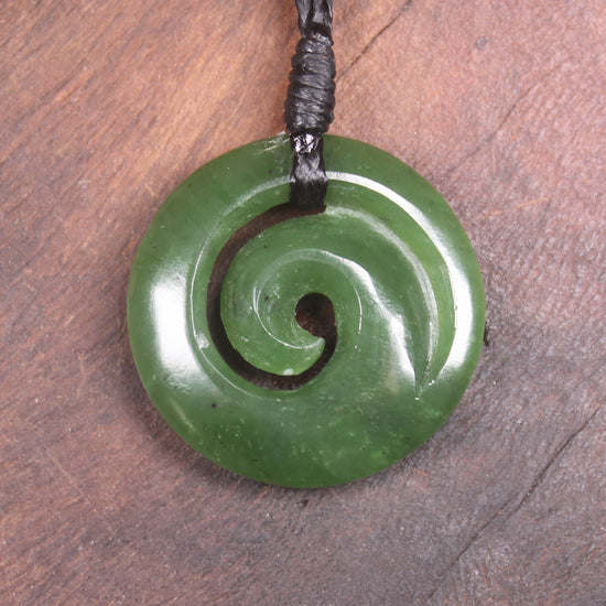 Koru carved from Hapopo Pounamu - NZ Greenstone