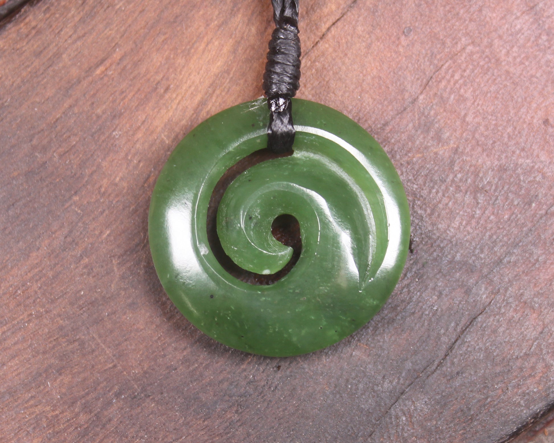 Koru carved from Hapopo Pounamu - NZ Greenstone
