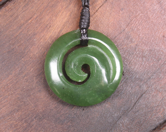 Koru carved from Hapopo Pounamu - NZ Greenstone