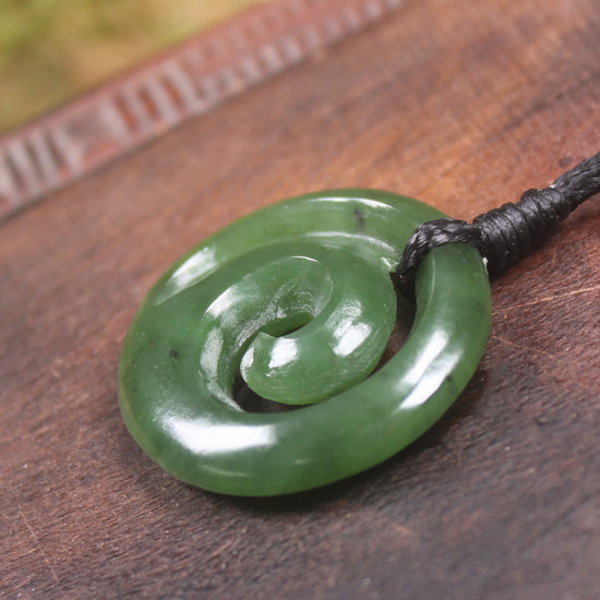 Koru carved from Hapopo Pounamu - NZ Greenstone