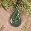 Whale Tail carved from Hapopo Pounamu - NZ Greenstone