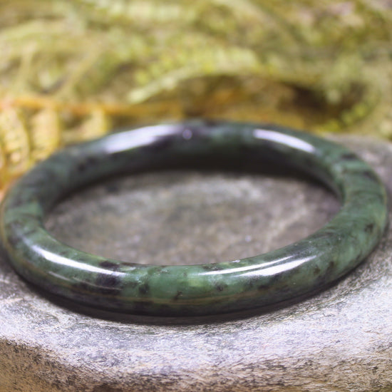 Bangle carved from Rimu Pounamu - NZ Greenstone