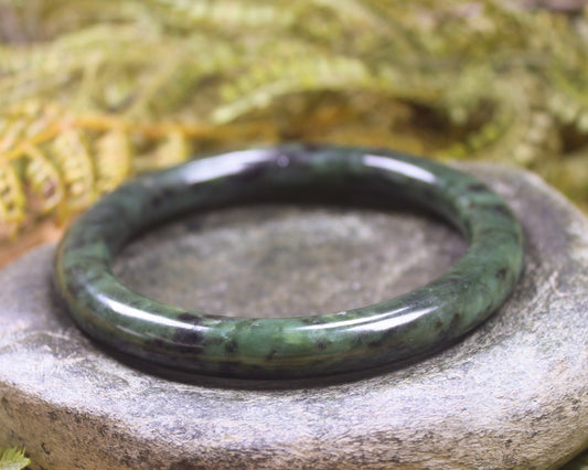 Bangle carved from Rimu Pounamu - NZ Greenstone