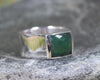 Sterling Silver Kawakawa Pounamu Ring - NZ Greenstone