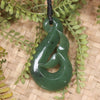 Whale Tail carved from Hapopo Pounamu - NZ Greenstone