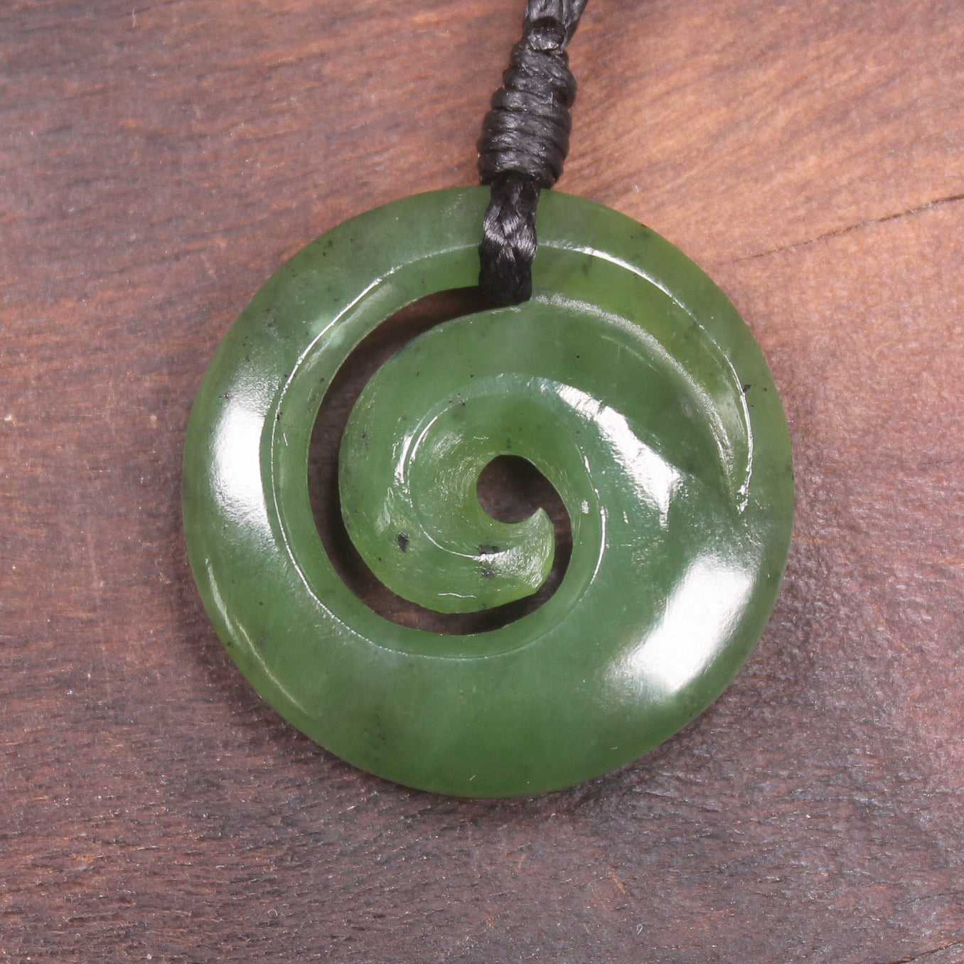 Koru carved from Hapopo Pounamu - NZ Greenstone