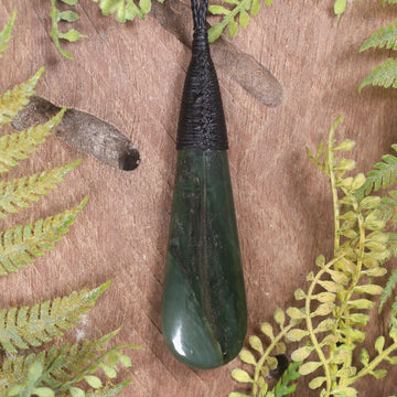 Kawakawa Pounamu Roimata Pendant - NZ Greenstone