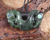 Pekapeka Pendant carved from Rimu Pounamu - NZ Greenstone