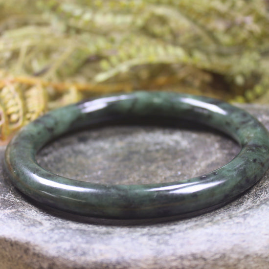 Bangle carved from Rimu Pounamu - NZ Greenstone