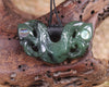 Pekapeka Pendant carved from Rimu Pounamu - NZ Greenstone