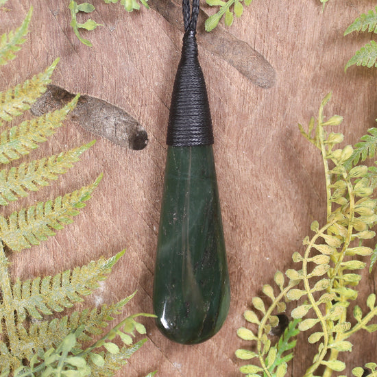 Kawakawa Pounamu Roimata Pendant - NZ Greenstone