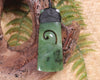 Toki or Adze with Koru carved from Hapopo Pounamu - NZ Greenstone