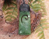 Toki or Adze with Koru carved from Hapopo Pounamu - NZ Greenstone