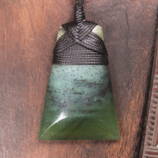 Toki or Adze Pendant carved from Tangiwai Pounamu - NZ Greenstone