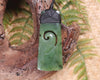 Toki or Adze with Koru carved from Hapopo Pounamu - NZ Greenstone