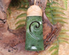 Toki or Adze with Koru carved from Hapopo Pounamu - NZ Greenstone