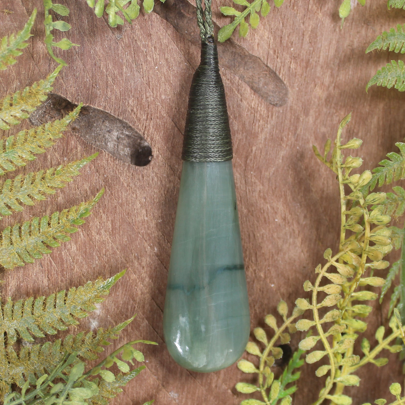 Roimata or Teardop carved from Inanga Pounamu - NZ Greenstone