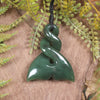 Whale Tail carved from Hapopo Pounamu - NZ Greenstone